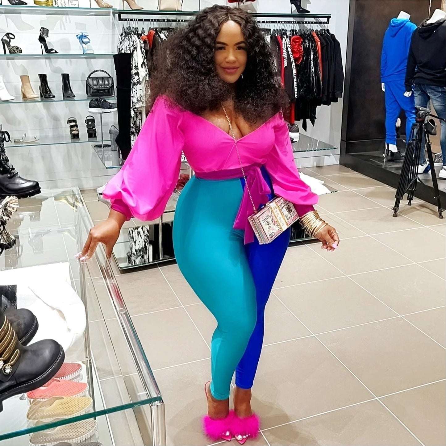 Two Faced - Contrast, High Waist Pant