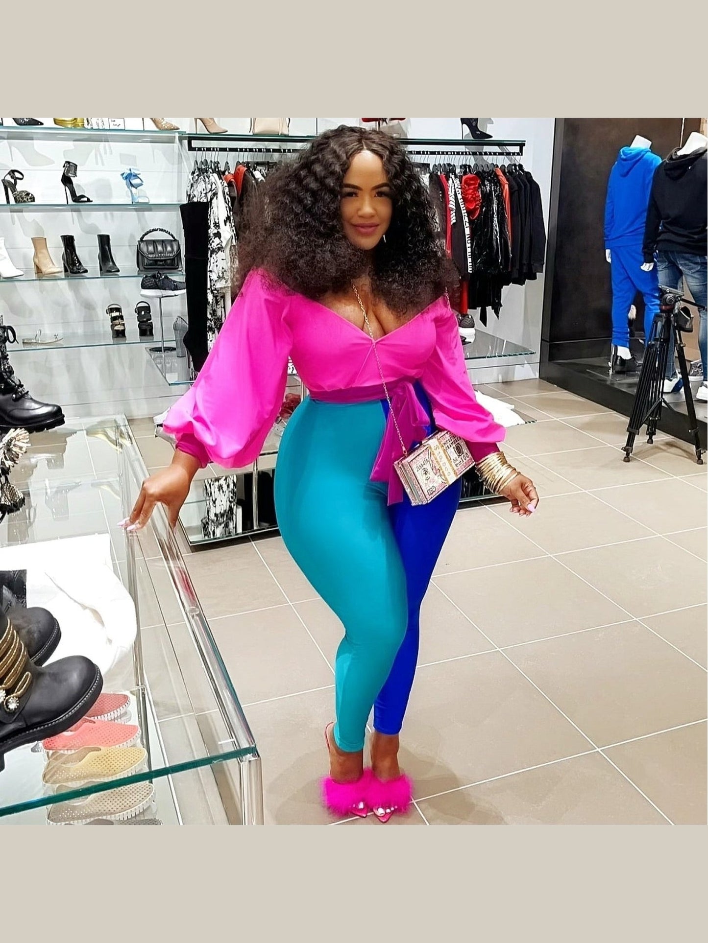 Two Faced - Contrast, High Waist Pant