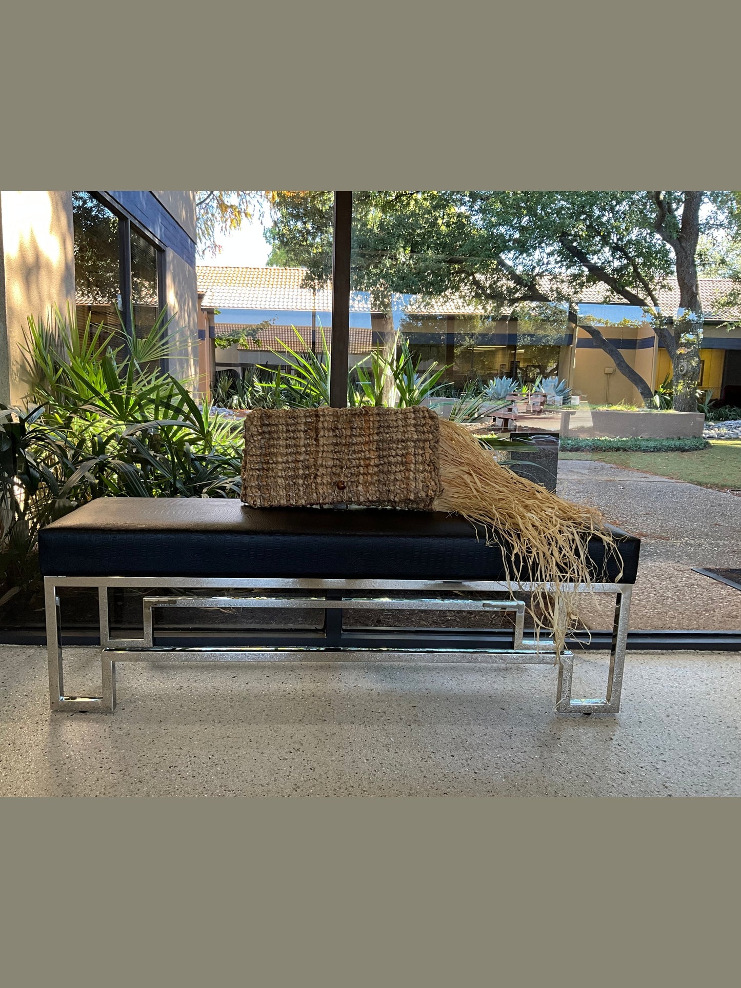 Raffia Moon- Hand woven oversized clutch