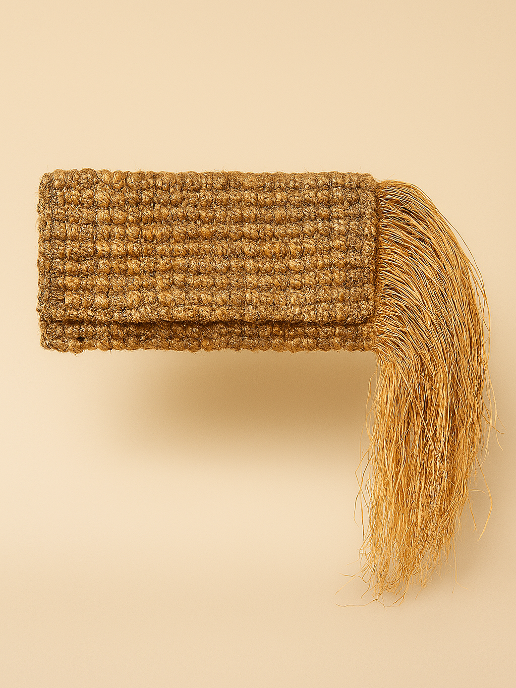 Raffia Moon- Hand woven oversized clutch