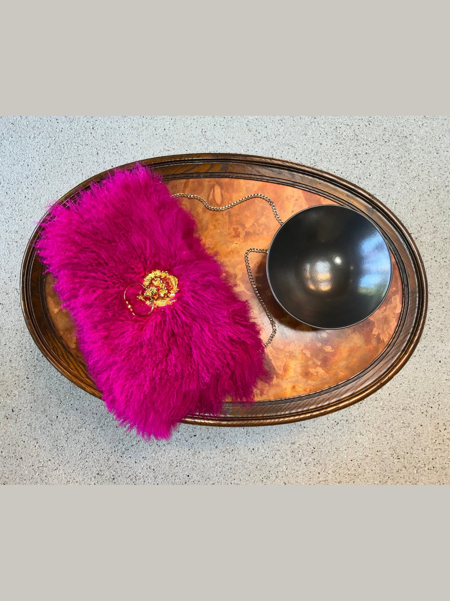 Hear Me Roar - GENUINE Tibetan Lamb Cross Body Oversized Bag