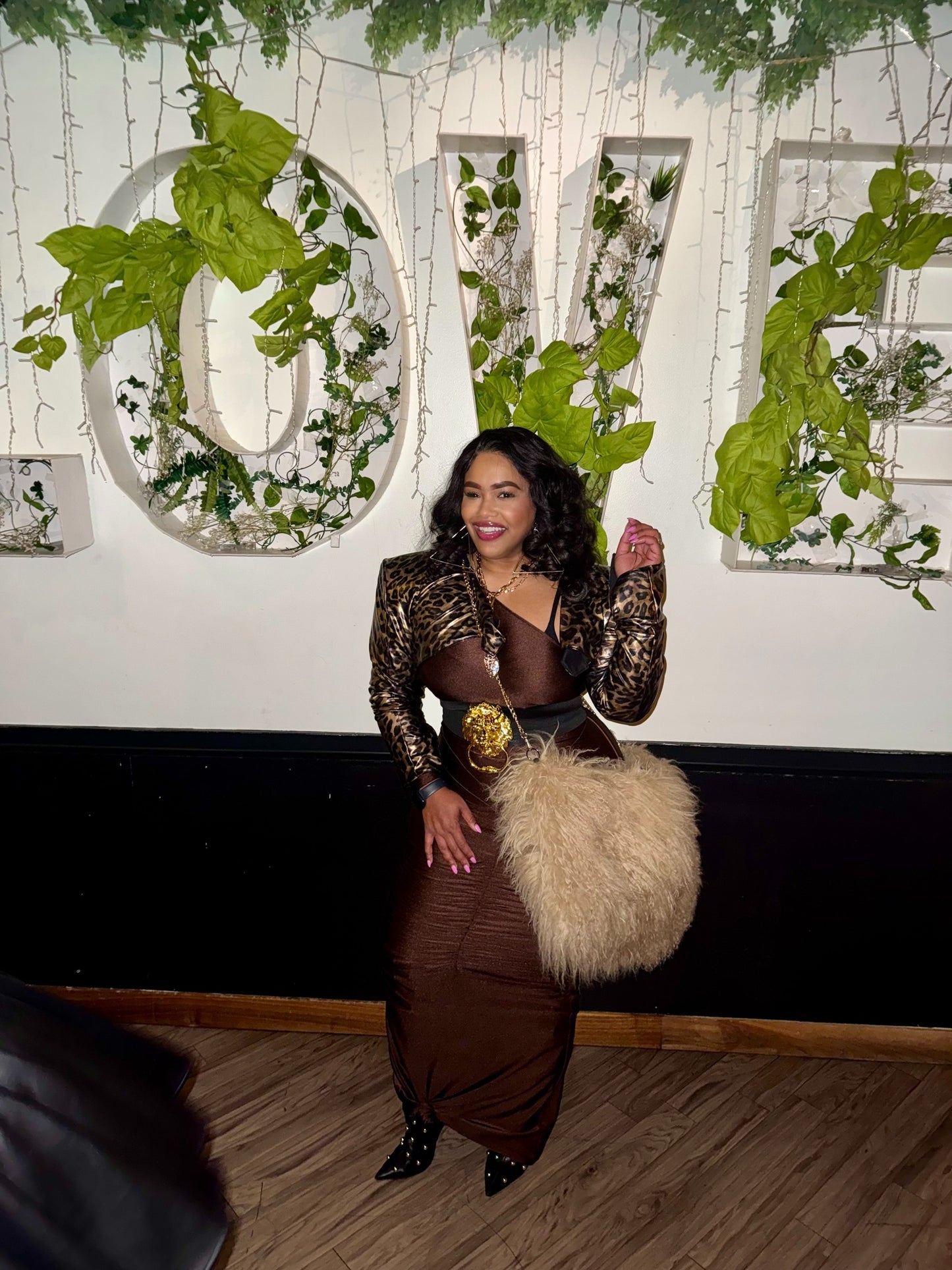 Hear Me Roar - GENUINE Tibetan Lamb Cross Body Oversized Bag