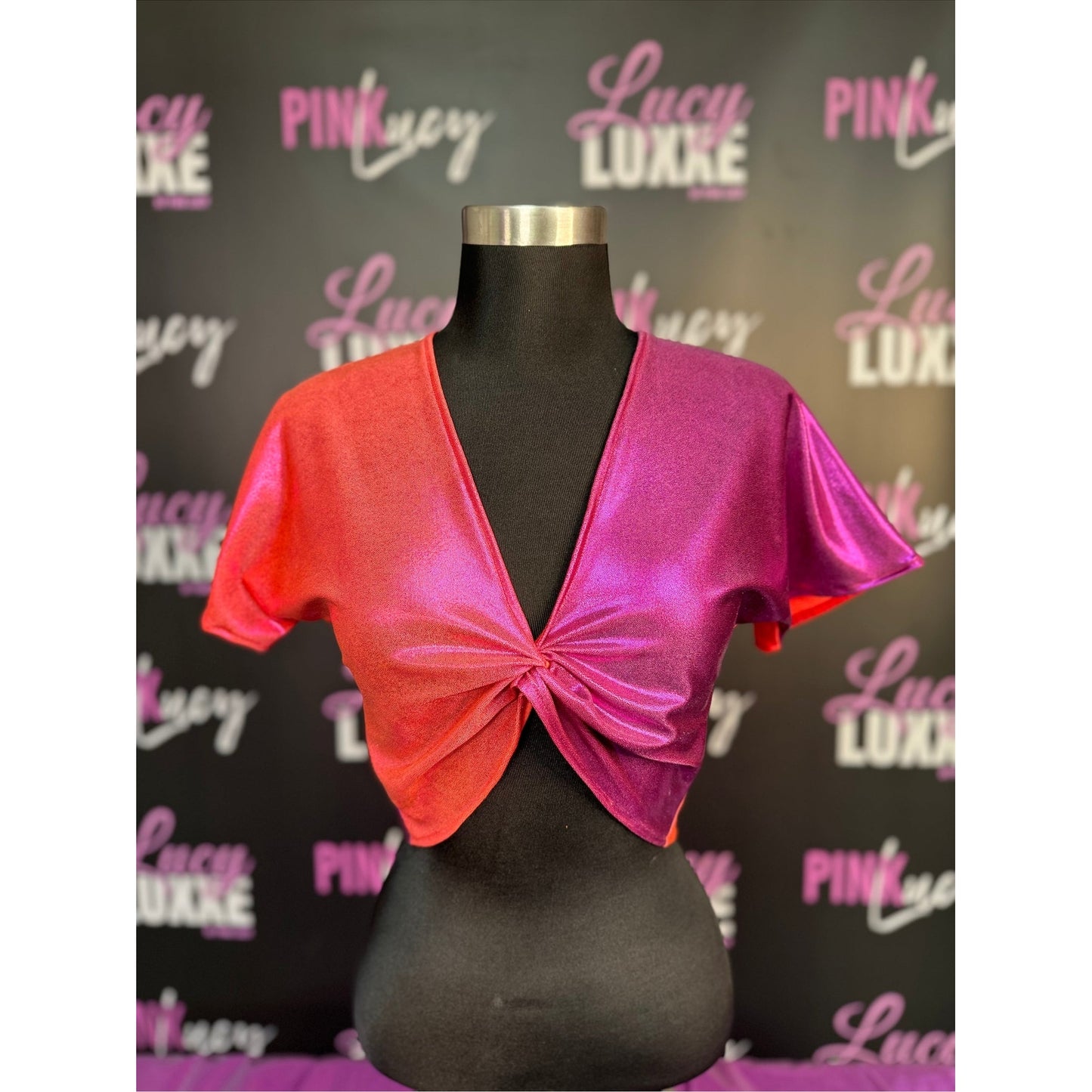 Don’t Get it Twisted - Ombré Plunging Neckline Top